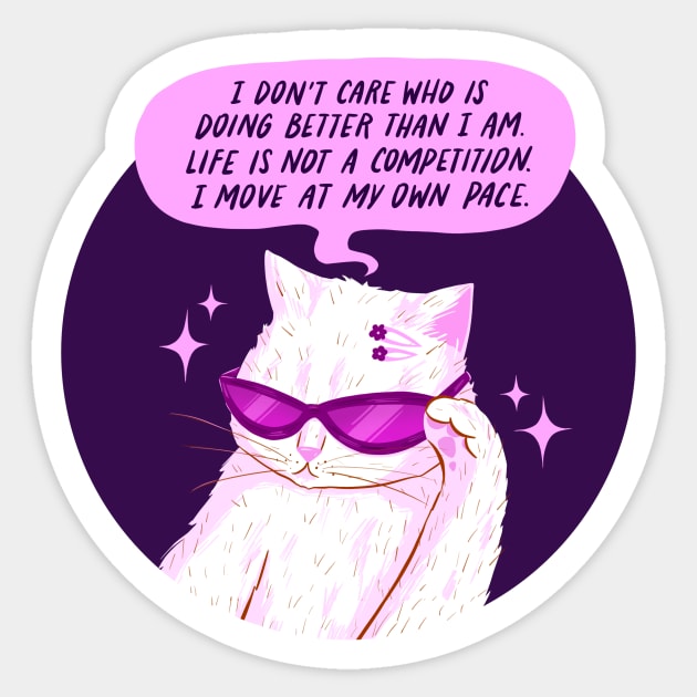 Meme Sunglasses Cat Sticker by SusDraws